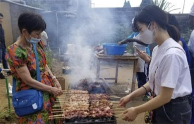 美味しいにおいが立ち込めます